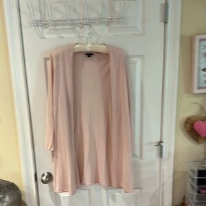 JJILL Wearever Light Pink Open Front Cardigan